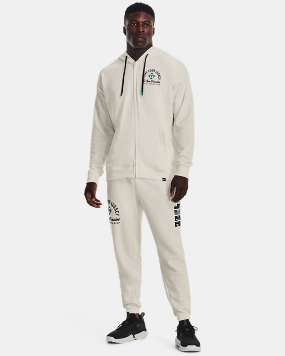 Men's Project Rock Heavyweight Terry Pants in White image number 2